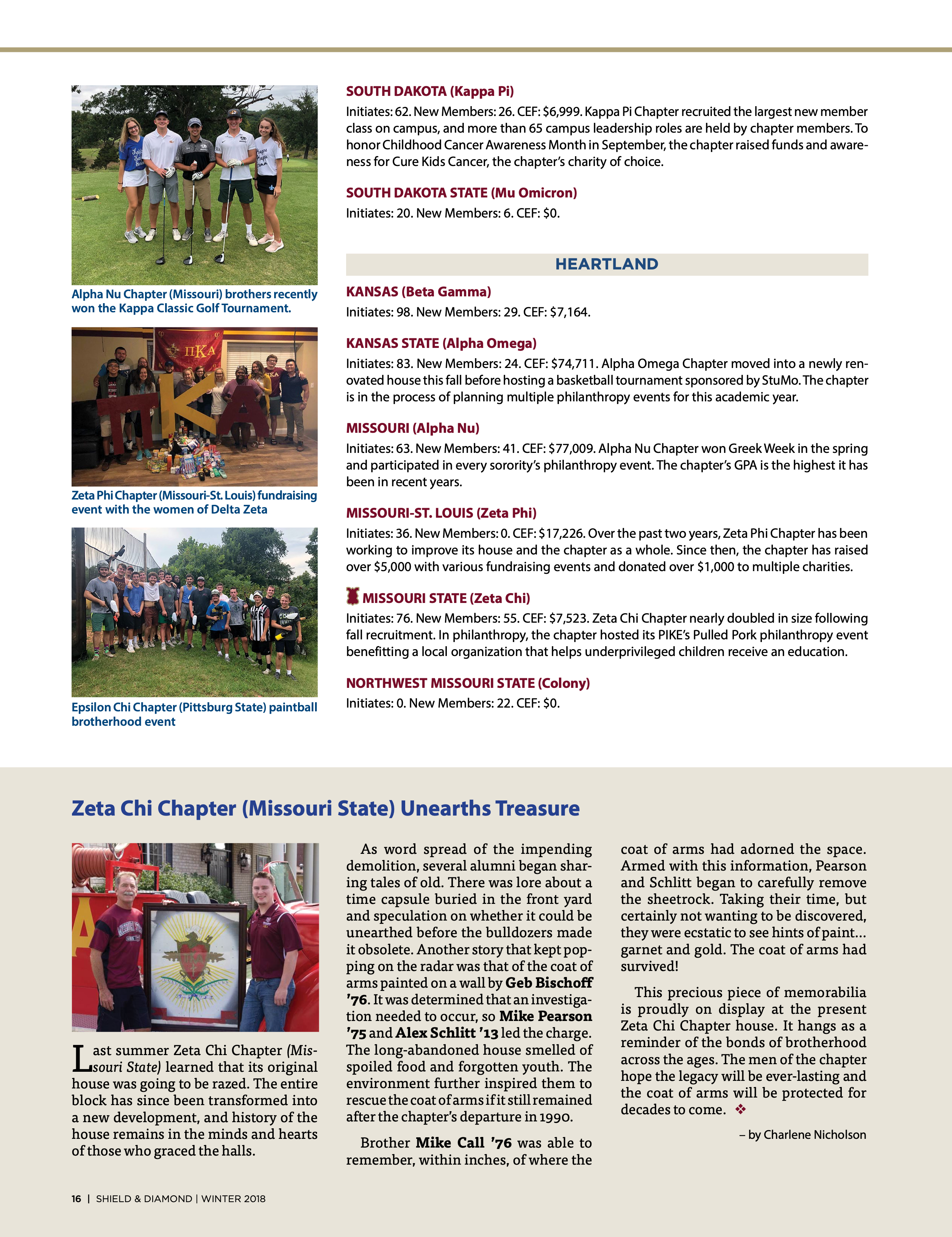 Chapter Notes, Continued 2, Winter 2018